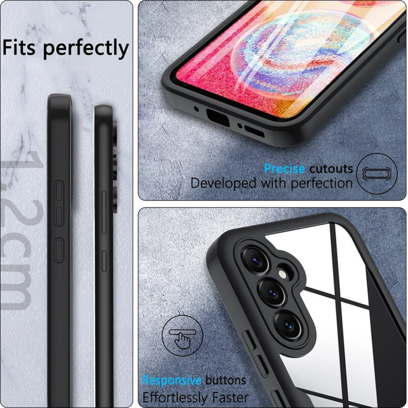 Husa 360° Samsung Galaxy S24 Techsuit ColorVerse, negru
