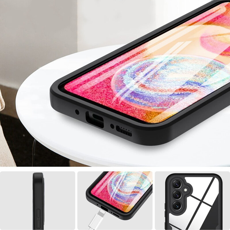 Husa 360° Samsung Galaxy S24 Techsuit ColorVerse, negru