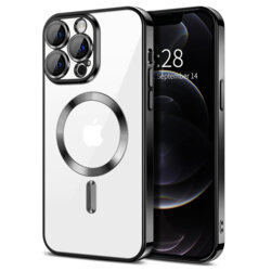 Husa premium iPhone 12 Pro Techsuit Luxury Crystal MagSafe, negru