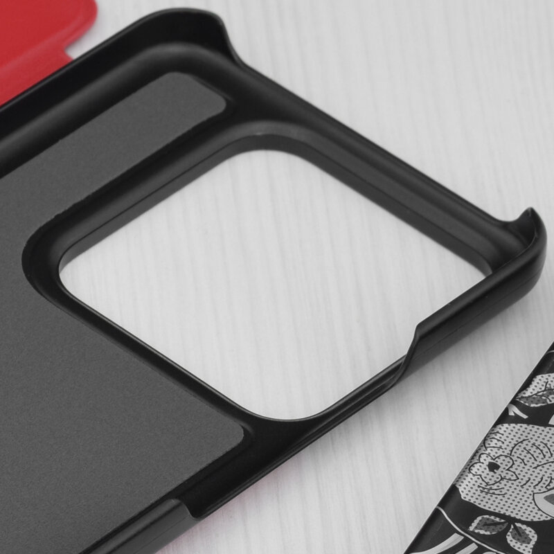 Husa Xiaomi 14 Pro Eco Leather View flip tip carte, rosu