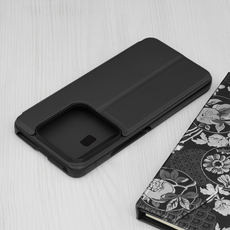 Husa Xiaomi 14 Pro Eco Leather View flip tip carte, negru
