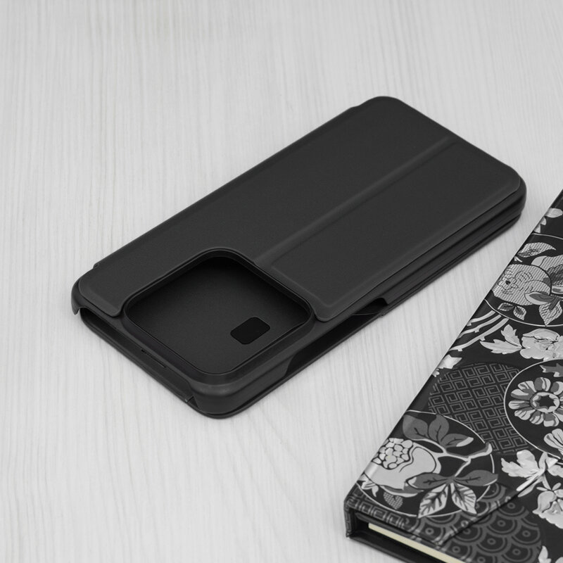 Husa Xiaomi 14 Eco Leather View flip tip carte, negru