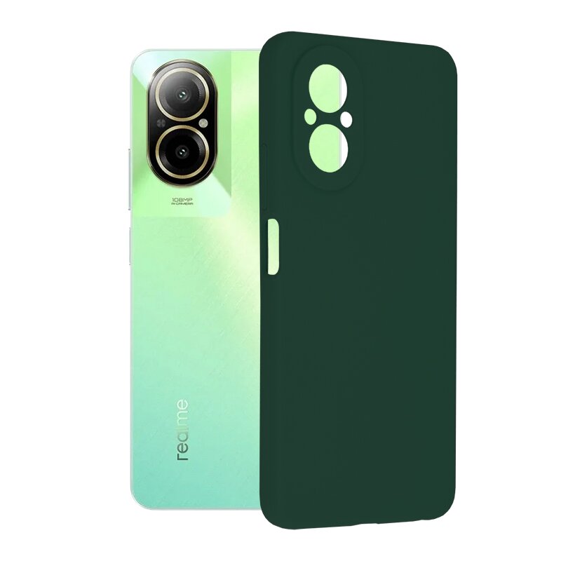 Husa Realme C67 4G Techsuit Soft Edge Silicone, verde