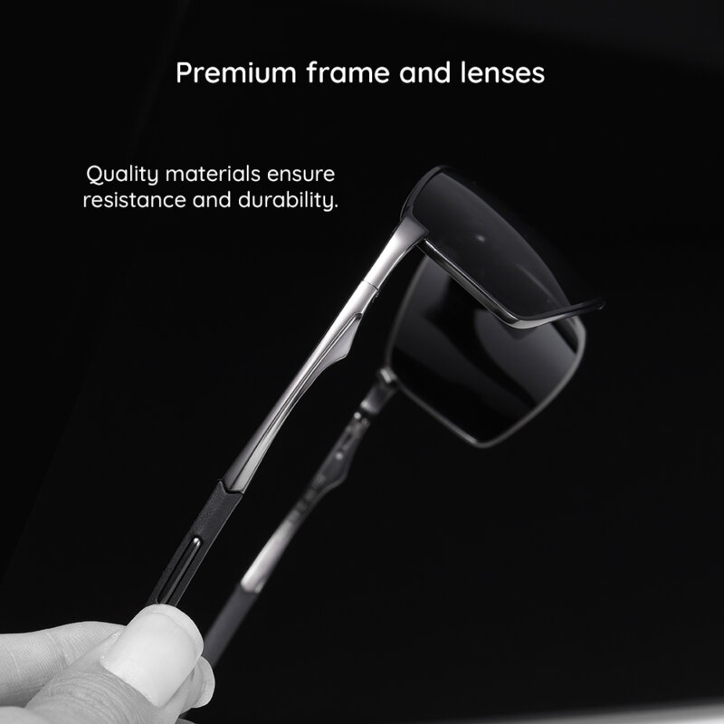 Ochelari dreptunghiulari polarizati Techsuit, gri, 559