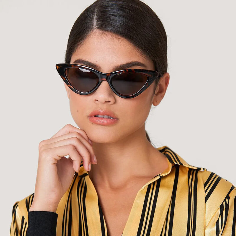 Ochelari de soare triunghiulari dama Techsuit, maro, 5040