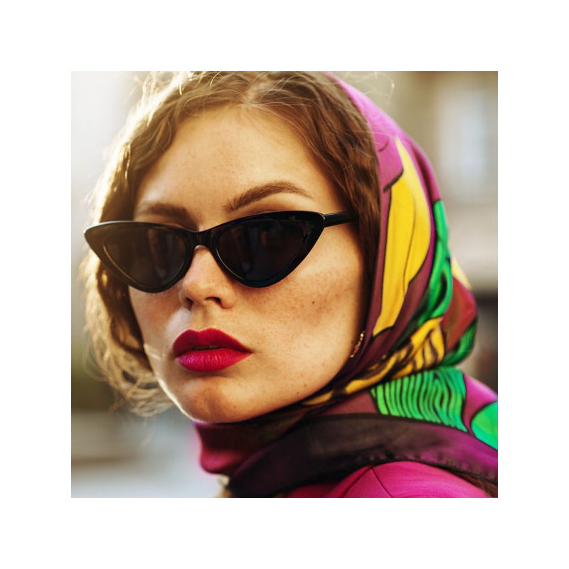 Ochelari de soare triunghiulari dama Techsuit, rosu, 5040