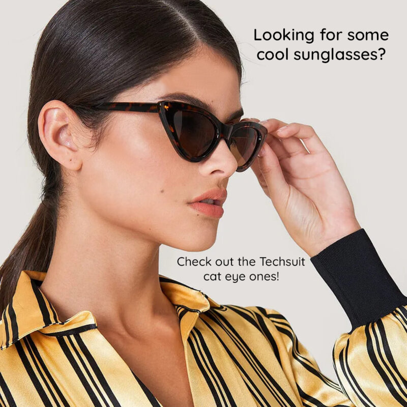 Ochelari de soare triunghiulari dama Techsuit, negru, 5040