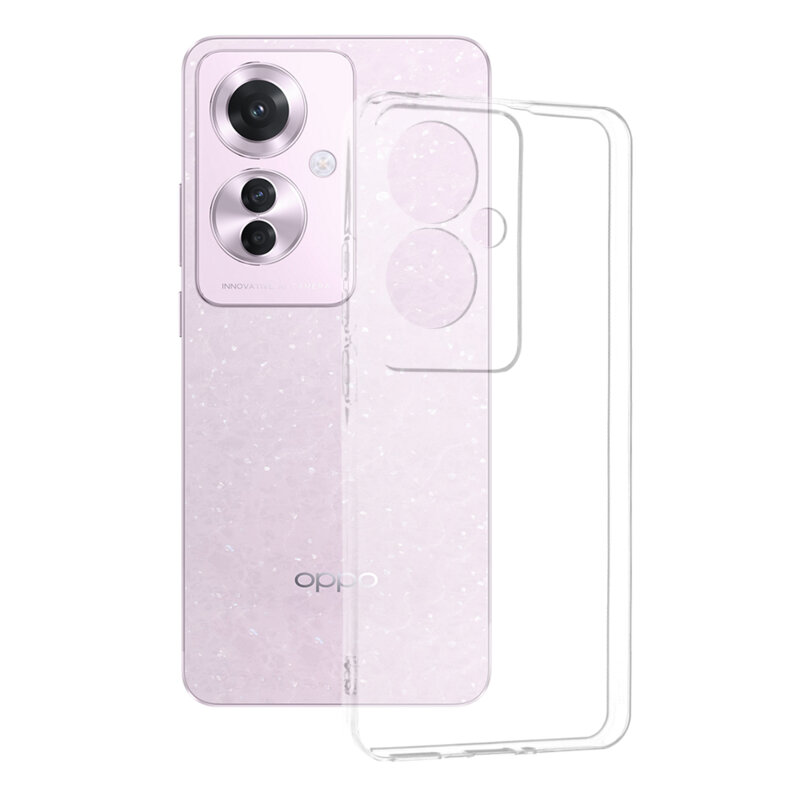 Husa Oppo Reno11 F Techsuit Clear Silicone, transparenta