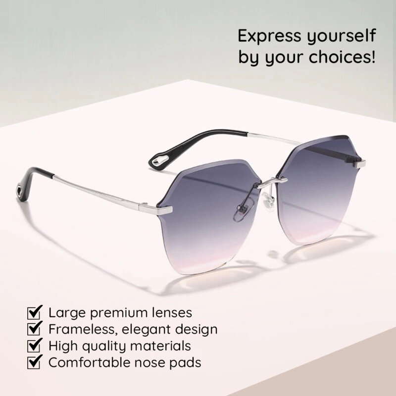 Ochelari supradimensionati femei Techsuit, negru, 8195