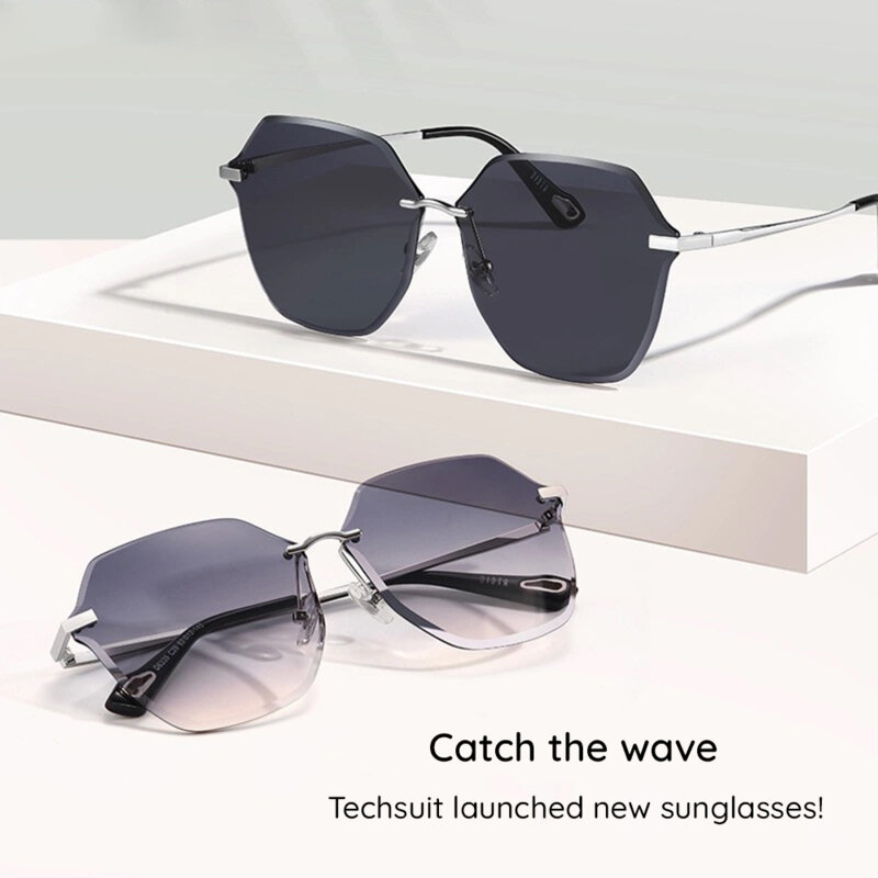Ochelari supradimensionati femei Techsuit, negru, 8195