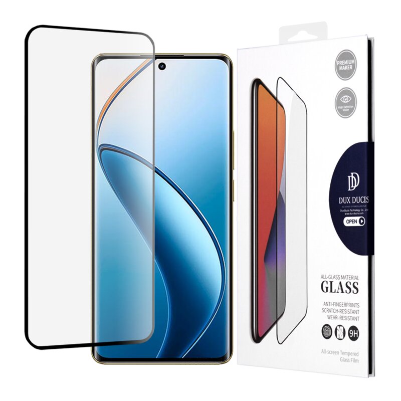 Folie sticla Realme 12 Pro Dux Ducis Tempered Glass, negru