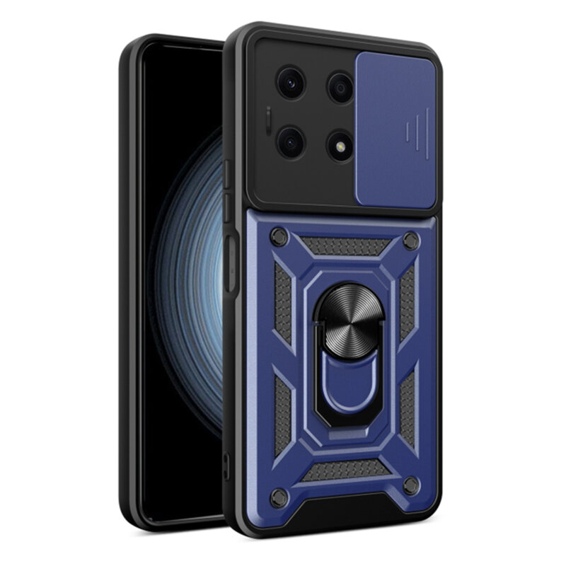 Husa Honor X8a protectie camera Techsuit CamShield Series, albastru