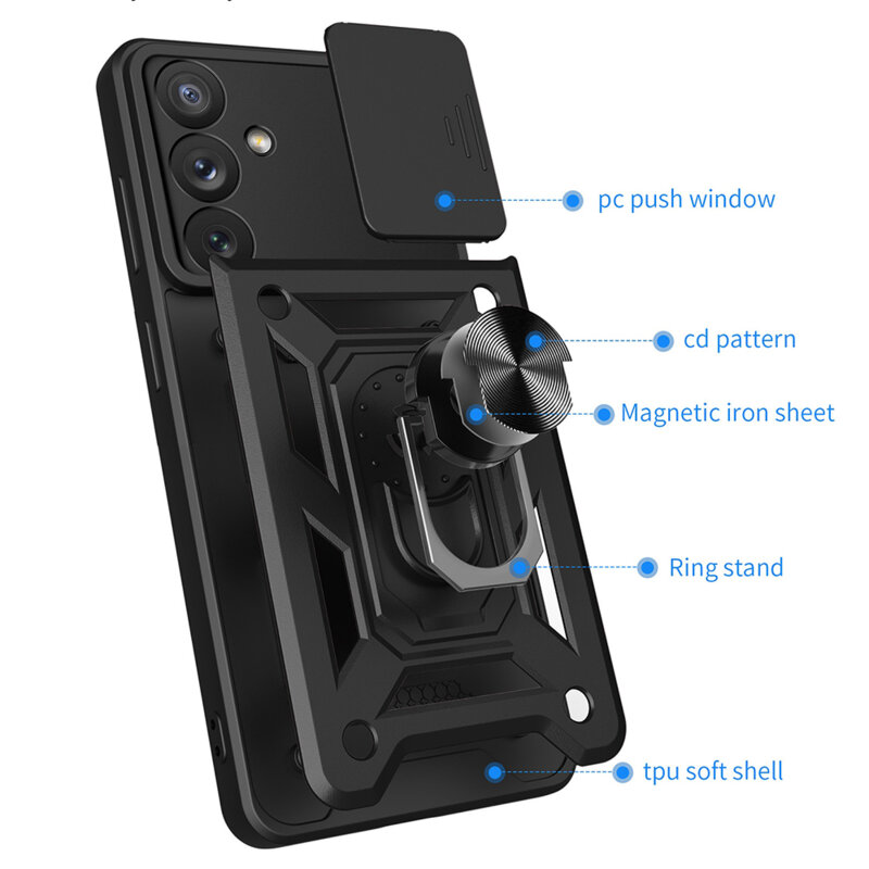 Husa Samsung Galaxy A54 protectie camera Techsuit CamShield Series, albastru