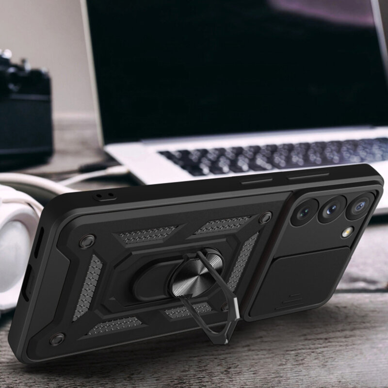 Husa Samsung Galaxy S23 Plus protectie camera Techsuit CamShield Series, albastru