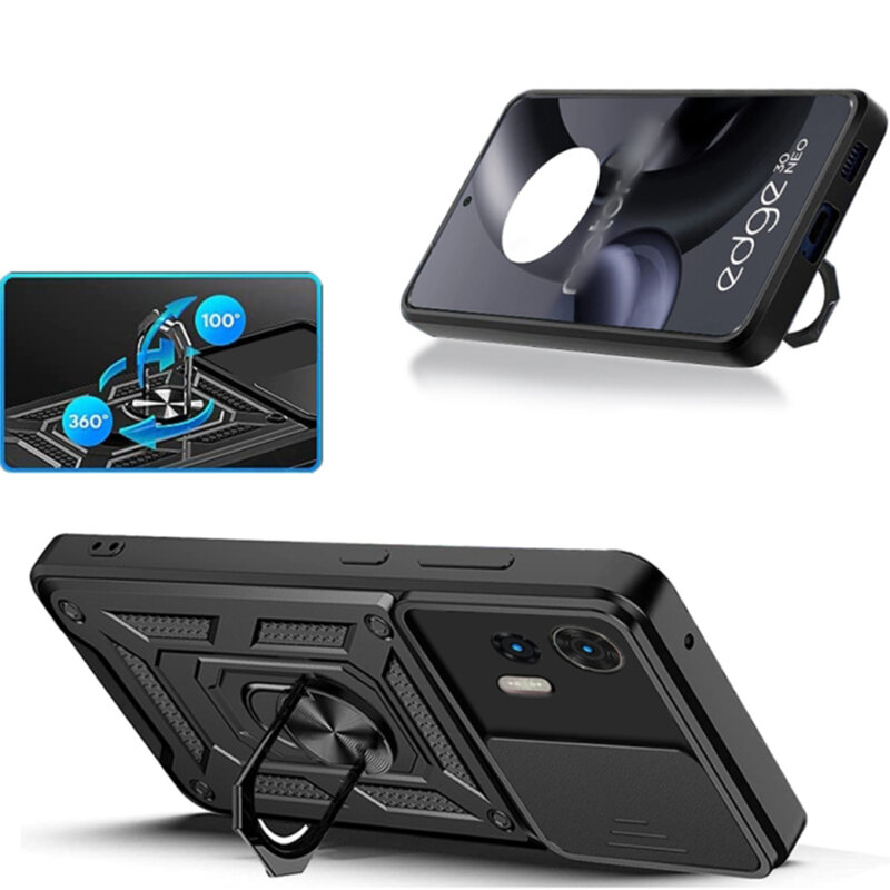 Husa Motorola Edge 30 Neo protectie camera Techsuit CamShield Series, albastru