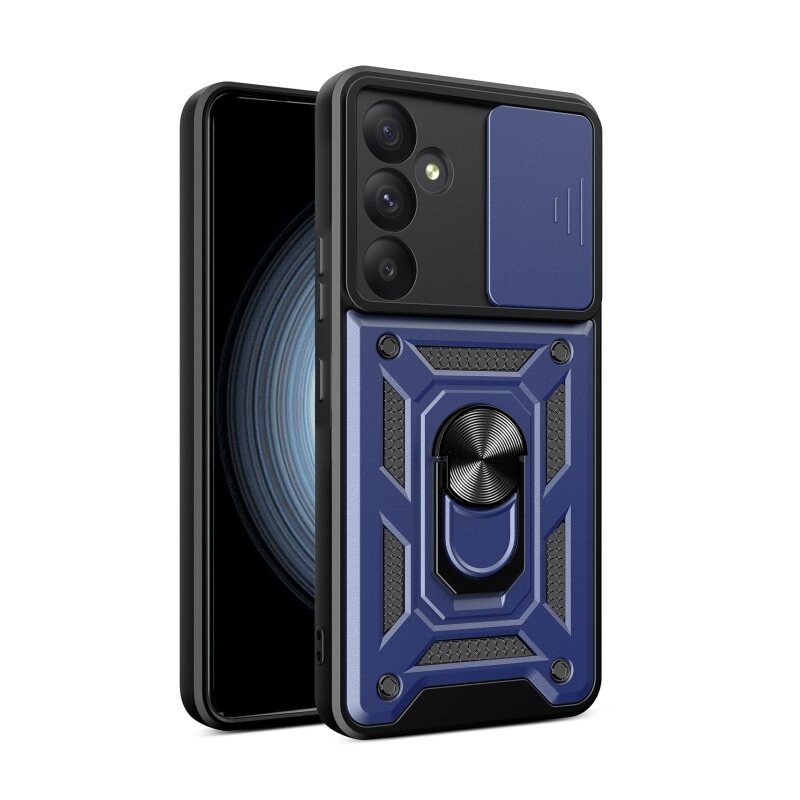 Husa Samsung Galaxy A35 5G protectie camera Techsuit CamShield Series, albastru
