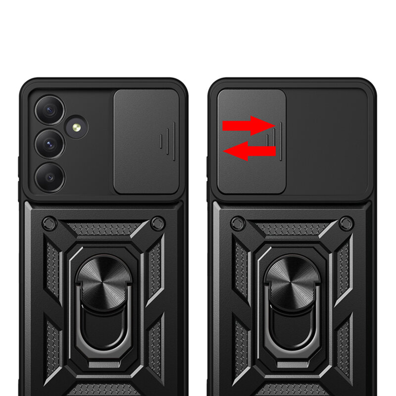 Husa Samsung Galaxy A35 5G protectie camera Techsuit CamShield Series, albastru