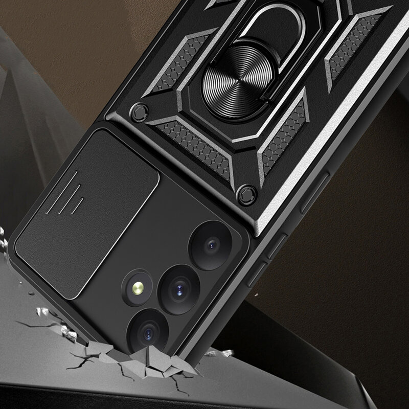 Husa Samsung Galaxy A35 5G protectie camera Techsuit CamShield Series, albastru