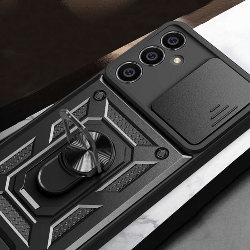 Husa Samsung Galaxy S23 FE protectie camera Techsuit CamShield Series, albastru