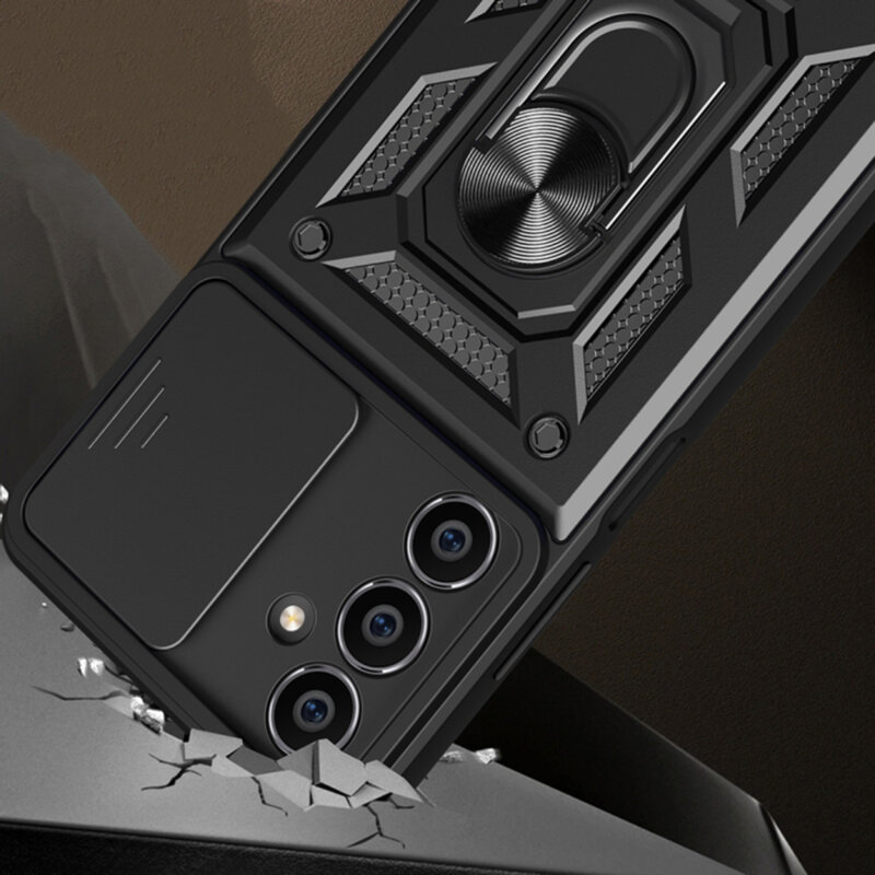 Husa Samsung Galaxy S23 FE protectie camera Techsuit CamShield Series, albastru