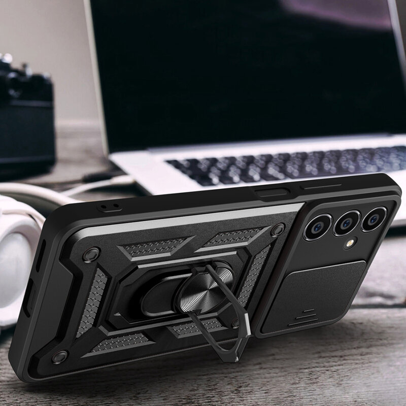 Husa Samsung Galaxy S23 FE protectie camera Techsuit CamShield Series, albastru