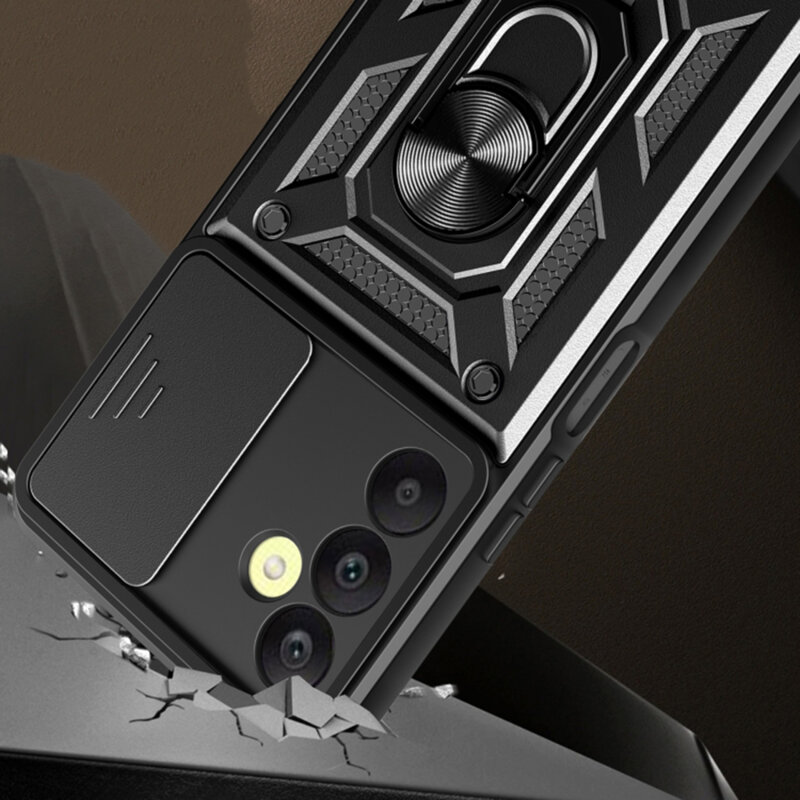 Husa Samsung Galaxy A25 5G protectie camera Techsuit CamShield Series, albastru