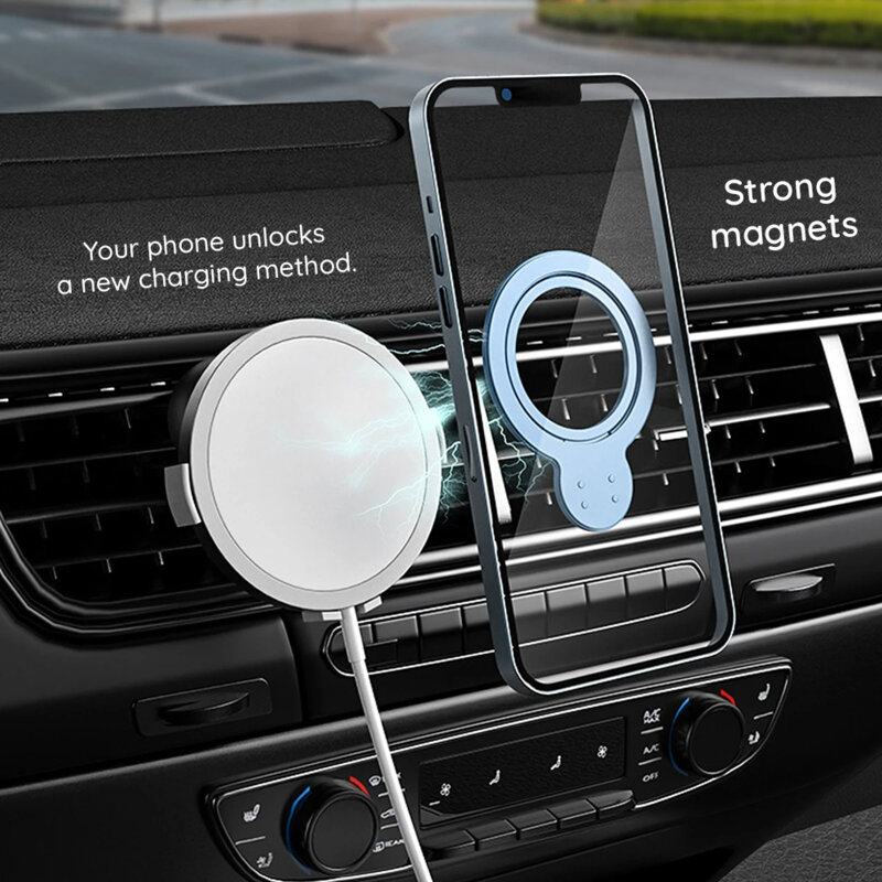 Suport inel telefon iRing MagSafe Techsuit MPR4, albastru