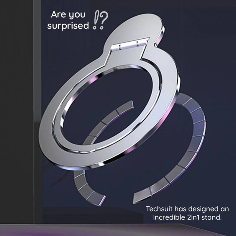 Suport inel telefon iRing MagSafe Techsuit MPR4, albastru