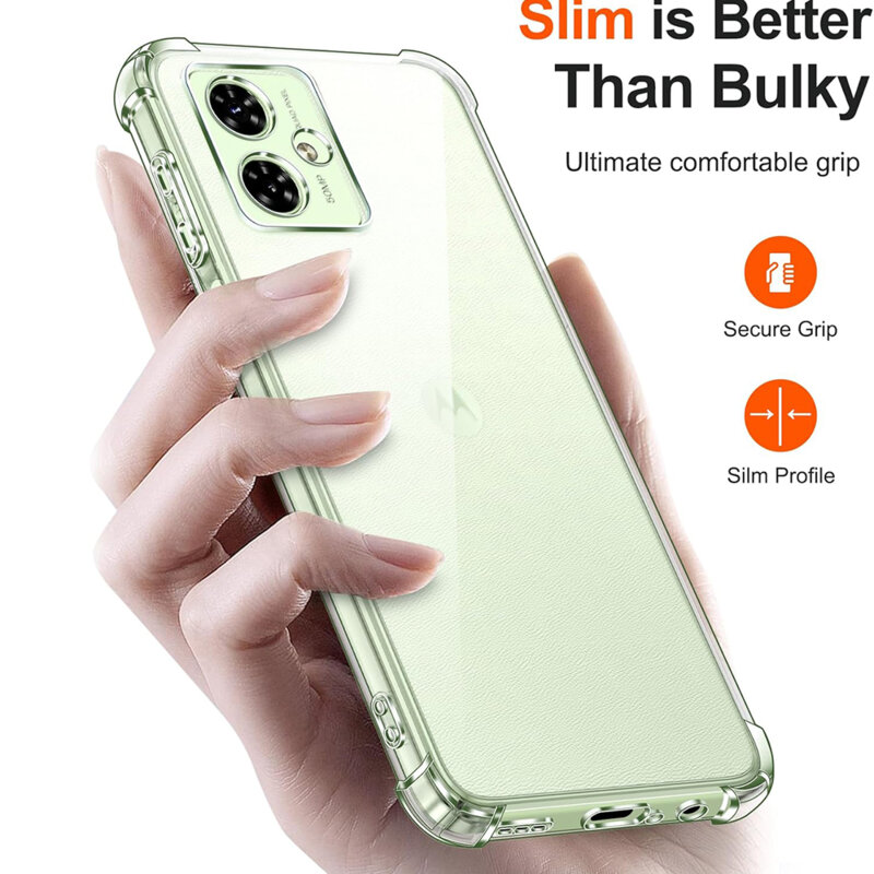 Husa Motorola Moto G64 Techsuit Shockproof Clear Silicone, transparenta