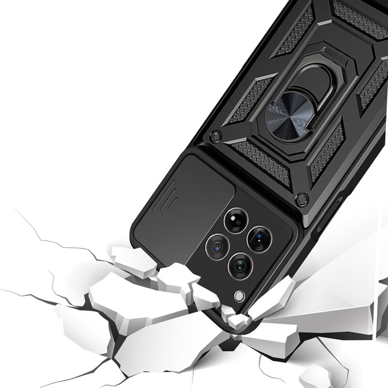 Husa OnePlus 12 protectie camera Techsuit CamShield Series, albastru