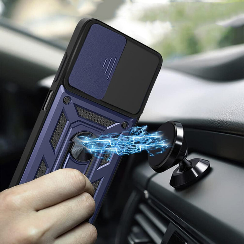 Husa Xiaomi Poco X6 protectie camera Techsuit CamShield Series, albastru