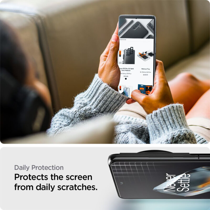 [Pachet 2x] Folie OnePlus 12 Spigen Neo Flex, transparenta