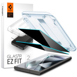 [Pachet 2x] Folie Samsung Galaxy S24 Ultra Spigen Glas.tR EZ Fit, privacy