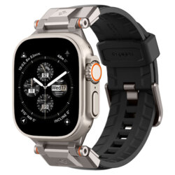 Curea idealStore LuxuryWatch 1.8 inch Spigen DuraPro Armor PU, negru