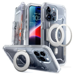 Husa iPhone 15 Pro Supcase Unicorn Beetle Pro MagSafe, transparenta