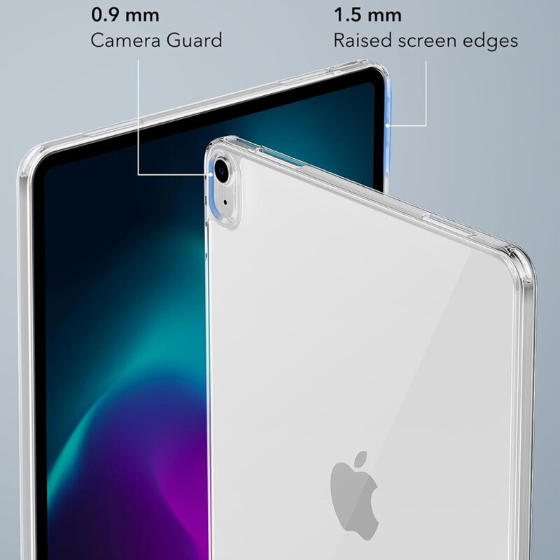 Husa iPad Air 13 (2024) ESR Classic Hybrid, negru/transparenta