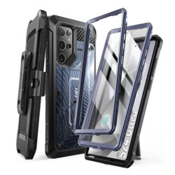 Husa Samsung Galaxy S24 Ultra Supcase Unicorn Beetle Pro, Blue Ripple