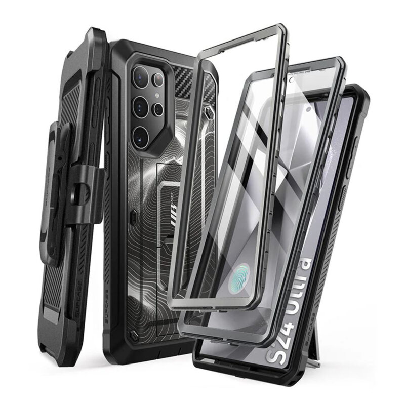 Husa Samsung Galaxy S24 Ultra Supcase Unicorn Beetle Pro, Black Ripple