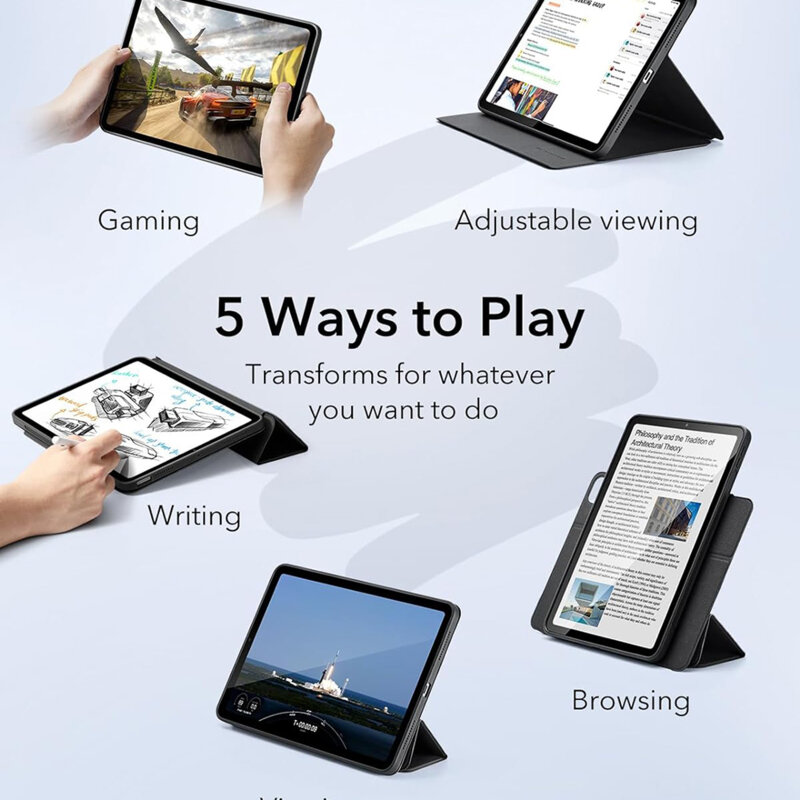 Husa iPad Air 5 (2022) ESR Rebound Hybrid, gri