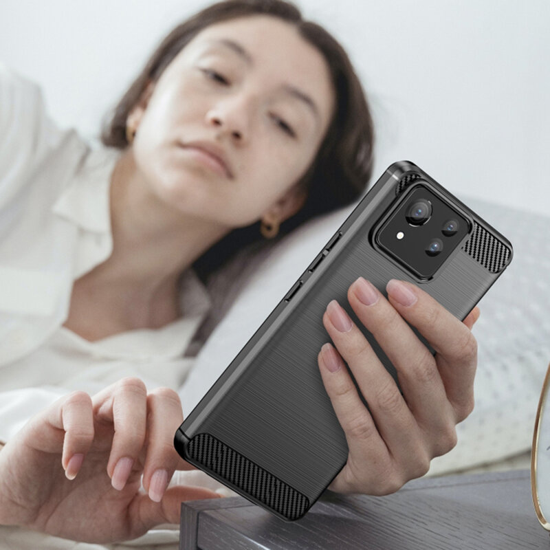Husa Asus Zenfone 11 Ultra Techsuit Carbon Silicone, negru