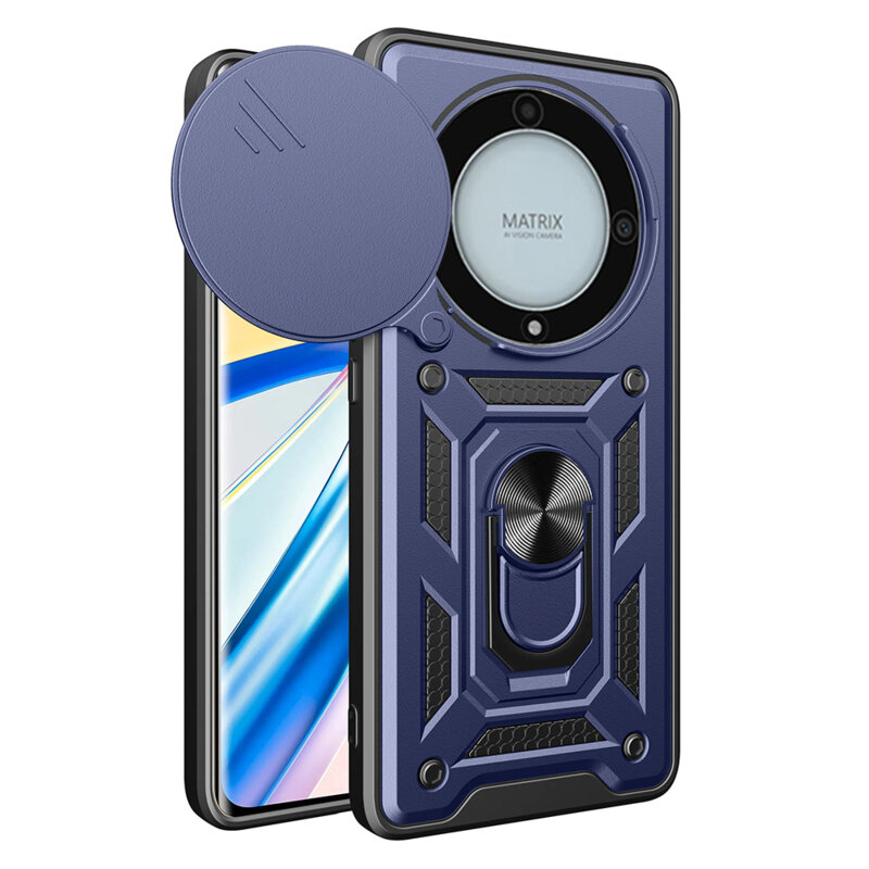 Husa Honor Magic5 Lite protectie camera Techsuit CamShield Series, albastru