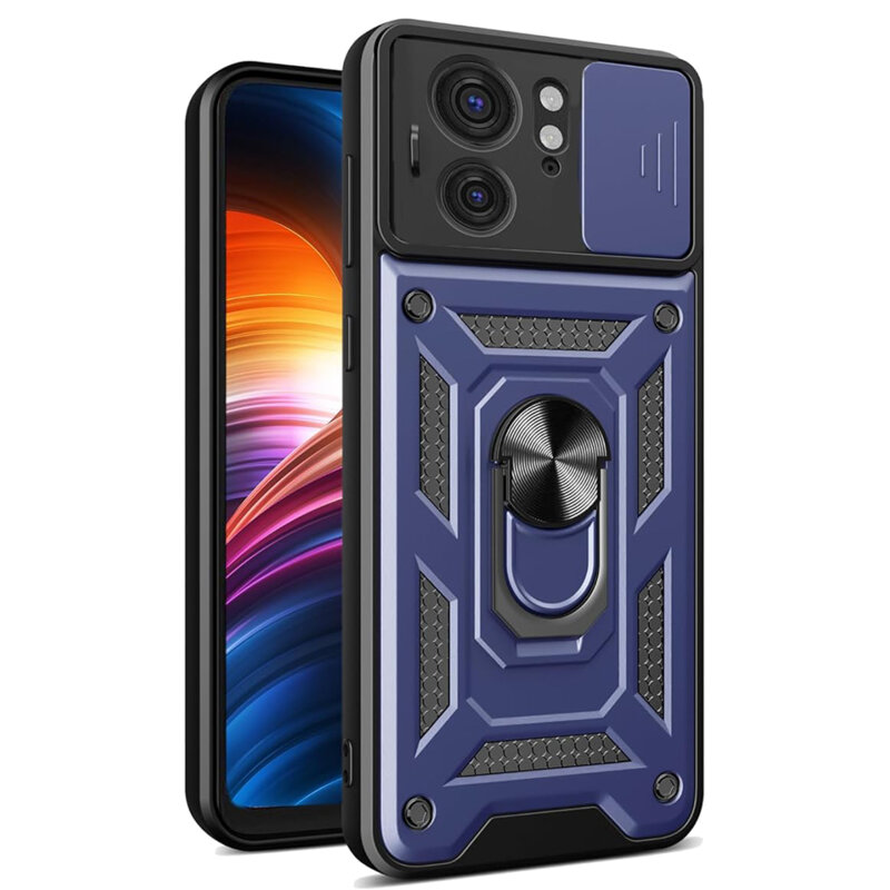 Husa Motorola Edge (2023) protectie camera Techsuit CamShield Series, albastru