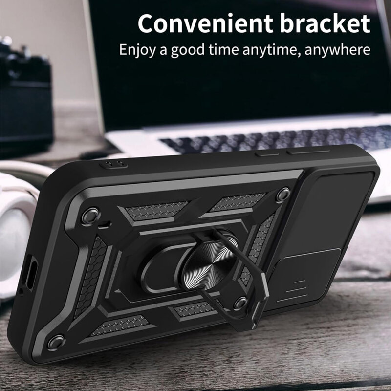 Husa Motorola Edge (2023) protectie camera Techsuit CamShield Series, albastru