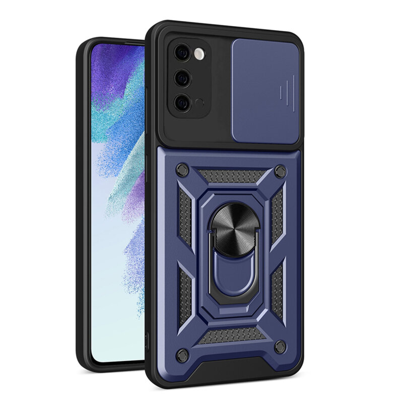 Husa Samsung Galaxy S20 5G protectie camera Techsuit CamShield Series, albastru