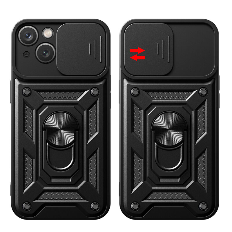 Husa iPhone 15 Plus protectie camera Techsuit CamShield Series, albastru