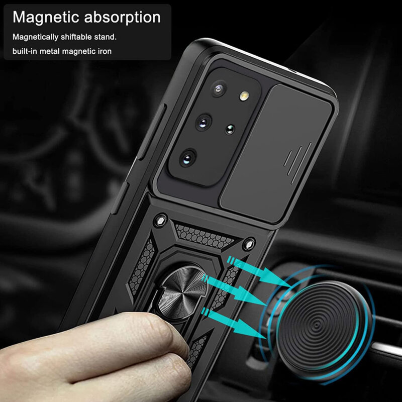 Husa Samsung Galaxy S20 Plus 5G protectie camera Techsuit CamShield Series, albastru