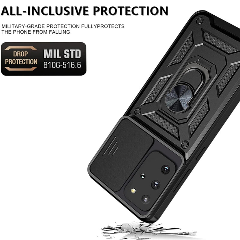 Husa Samsung Galaxy S20 Plus 5G protectie camera Techsuit CamShield Series, albastru