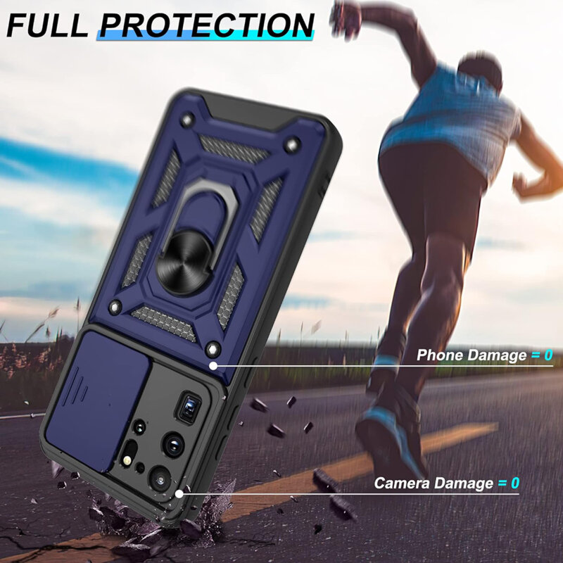 Husa Samsung Galaxy S20 Ultra protectie camera Techsuit CamShield Series, albastru