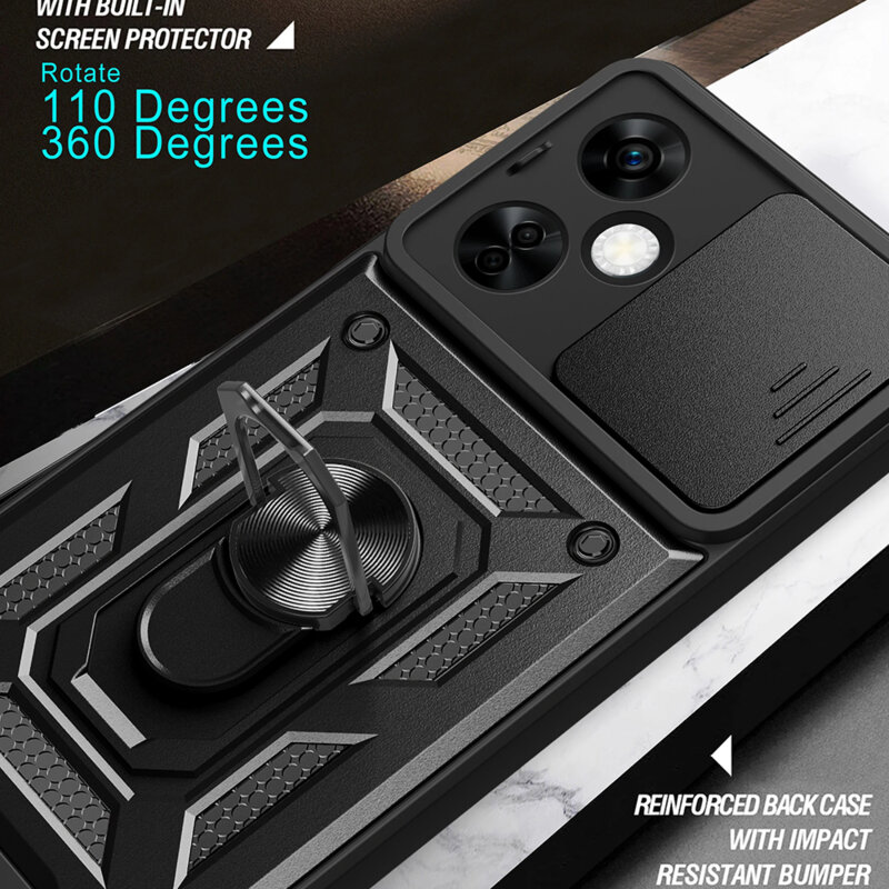 Husa OnePlus Nord CE 3 Lite protectie camera Techsuit CamShield Series, albastru