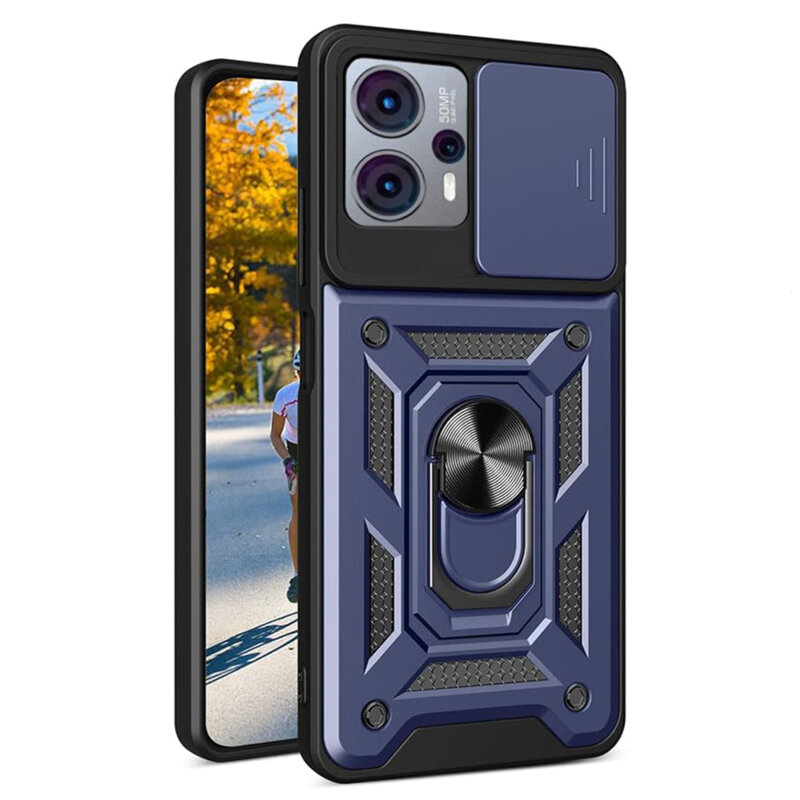 Husa Motorola Moto G13 protectie camera Techsuit CamShield Series, albastru